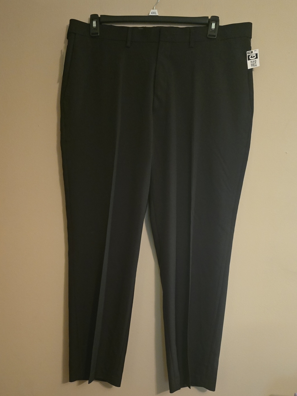 New Haggar Men's 38x29 Black Classic Premium Stretch Dress Pants Trousers